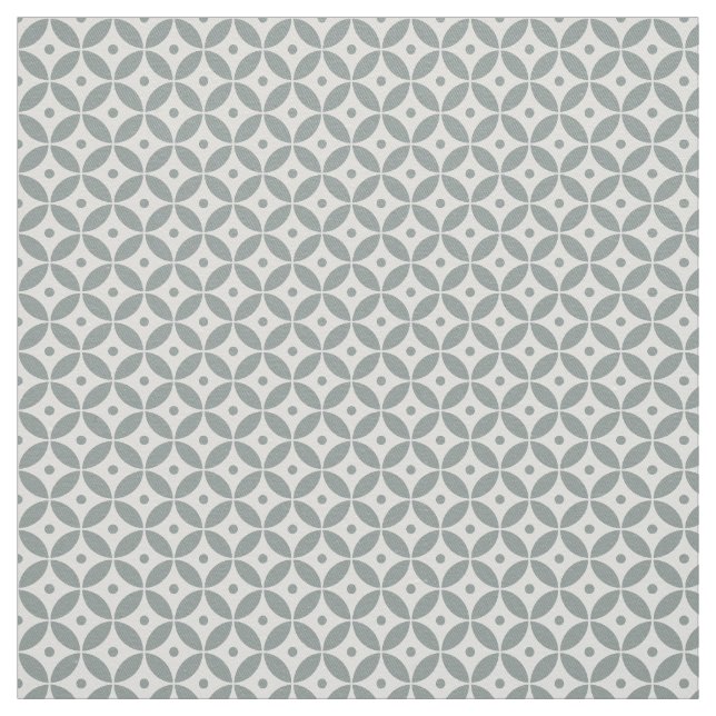 Graue grüne Hamptons Stil Geometrisches Muster Stoff (Muster)