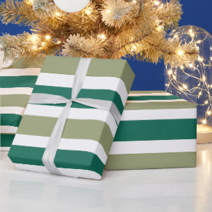Graue grüne Streifen Geschenkpapier