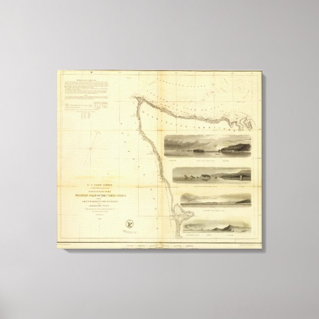 Graue Hafenstadt Admiralty Inlet Leinwanddruck (Vorderseite)