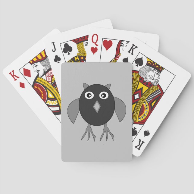Graue Halloween-Schüssel Spielkarten (Rückseite)