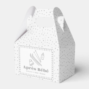 Graue handgezeichnete Après-Baby-Babyparty Geschenkschachtel