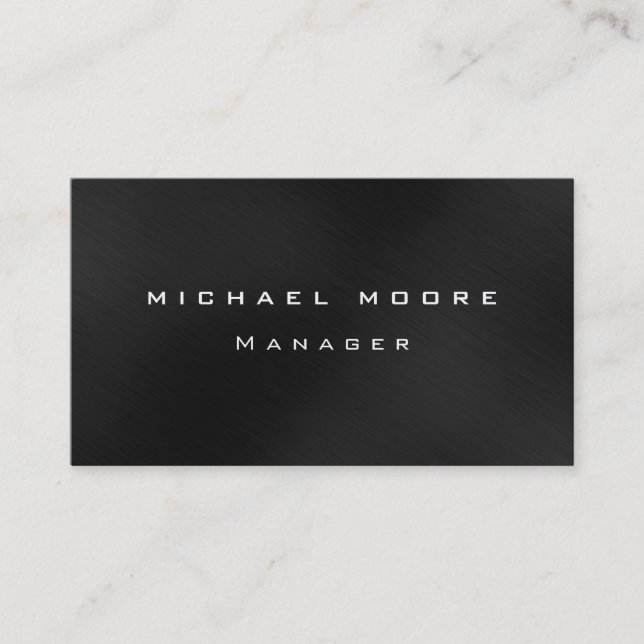 Graue Hintergrundmuster Manager Business Card Visitenkarte (Vorderseite)