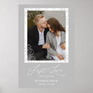 Graue Hochzeit Willkommen Liebe Quote Foto Poster