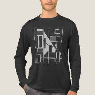 Graue Holzkohle Geometric MCM inspirierte Abstrakt Tri-Blend Shirt