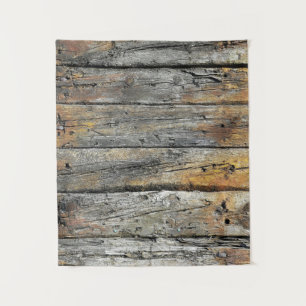 graue Holzoberfläche Wandteppich