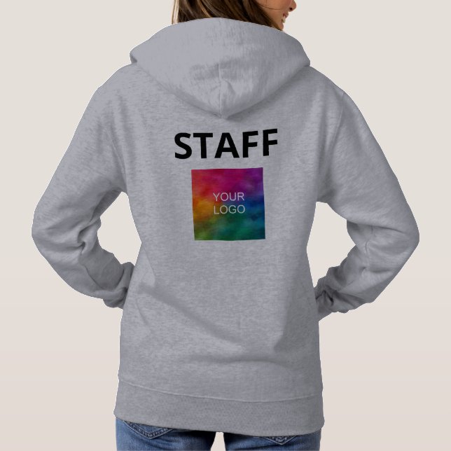 Graue Hoodies-Logo für Frauen hier Hoodie (Rückseite)