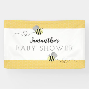 Graue Hummel-Baby-Shower-Party Banner