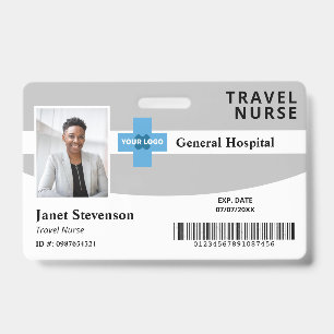 Graue ID für das Logo-Hospital Mitarbeiter-Foto hi Ausweis