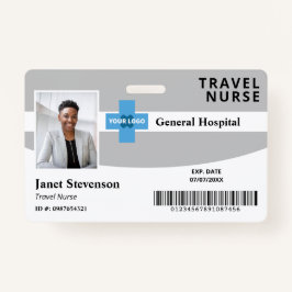 Graue ID für das Logo-Hospital Mitarbeiter-Foto hi Ausweis