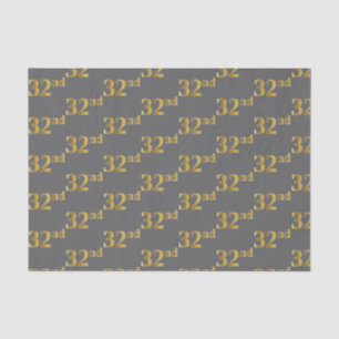 Graue, Imitate Gold 32. (32.) Veranstaltung Seidenpapier