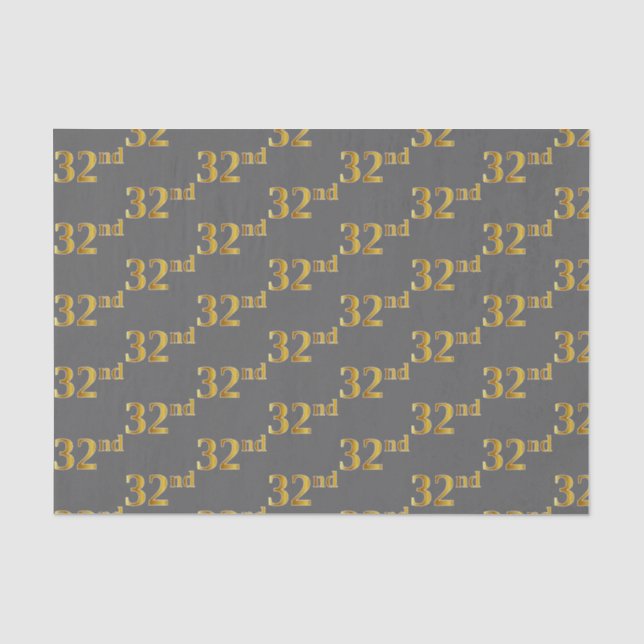 Graue, Imitate Gold 32. (32.) Veranstaltung Seidenpapier (Vorderseite)