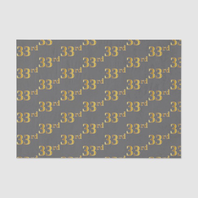 Graue, Imitate Gold 33. (33.) Veranstaltung Seidenpapier (Vorderseite)