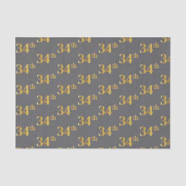 Graue, Imitate Gold 34. (34.) Veranstaltung Seidenpapier (Vorderseite)
