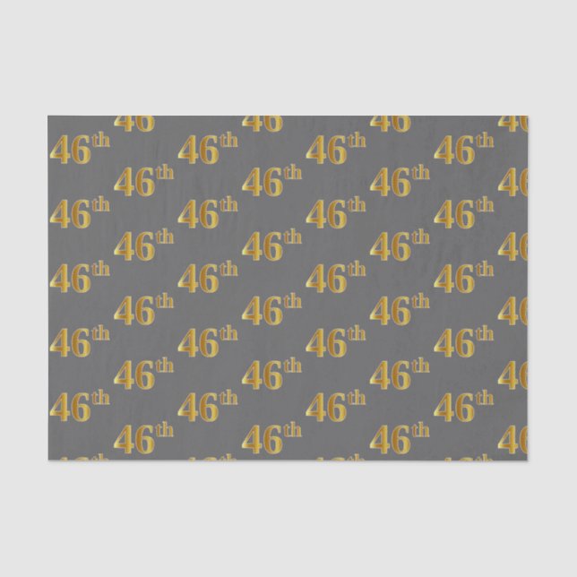 Graue, Imitate Gold 46. (Sechsundvierzigste) Veran Seidenpapier (Vorderseite)
