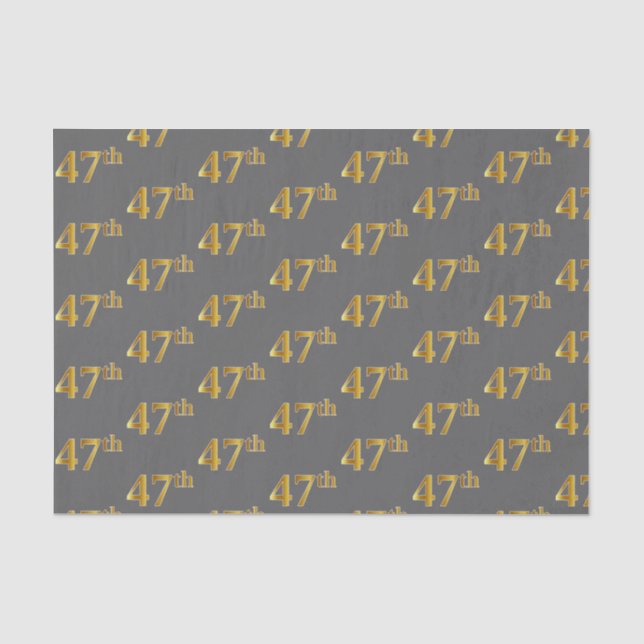 Graue, Imitate Gold 47. (siebenundvierzigste) Vera Seidenpapier (Vorderseite)