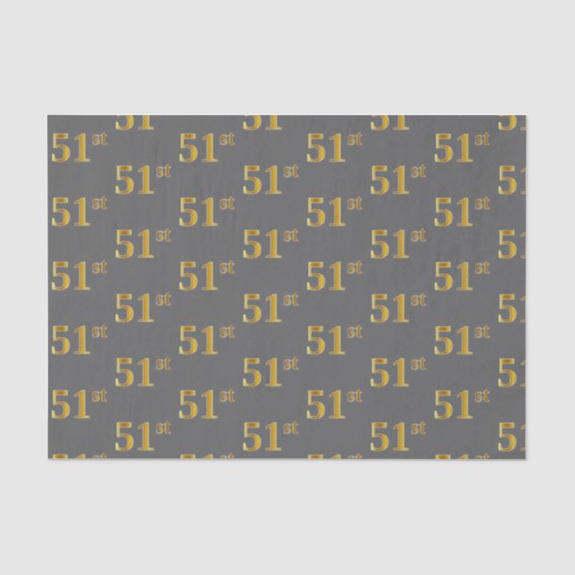 Graue, Imitate Gold 51. (51.) Veranstaltung Seidenpapier (Vorderseite)