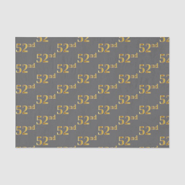 Graue, Imitate Gold 52. (52.) Veranstaltung Seidenpapier (Vorderseite)