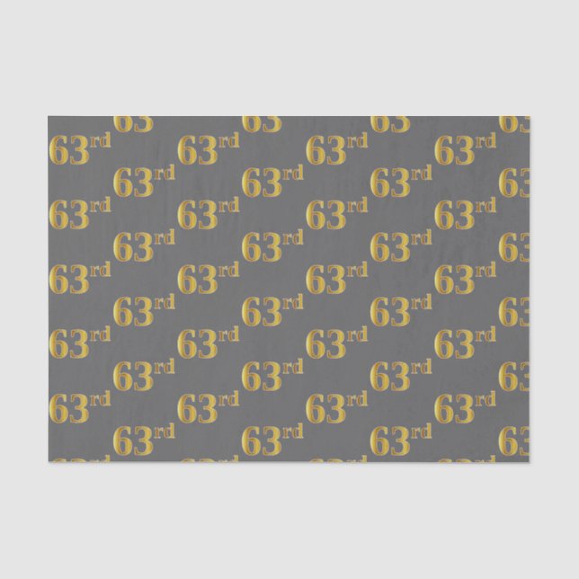 Graue, Imitate Gold 63. (63.) Veranstaltung Seidenpapier (Vorderseite)