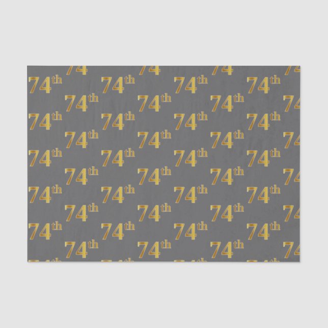 Graue, Imitate Gold 74. (Vierundsiebzig) Veranstal Seidenpapier (Vorderseite)