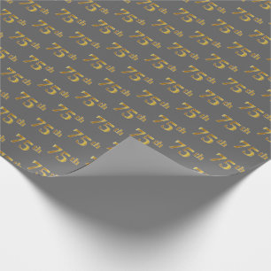Graue, Imitate Gold 75. (75.-5.) Veranstaltung Geschenkpapier