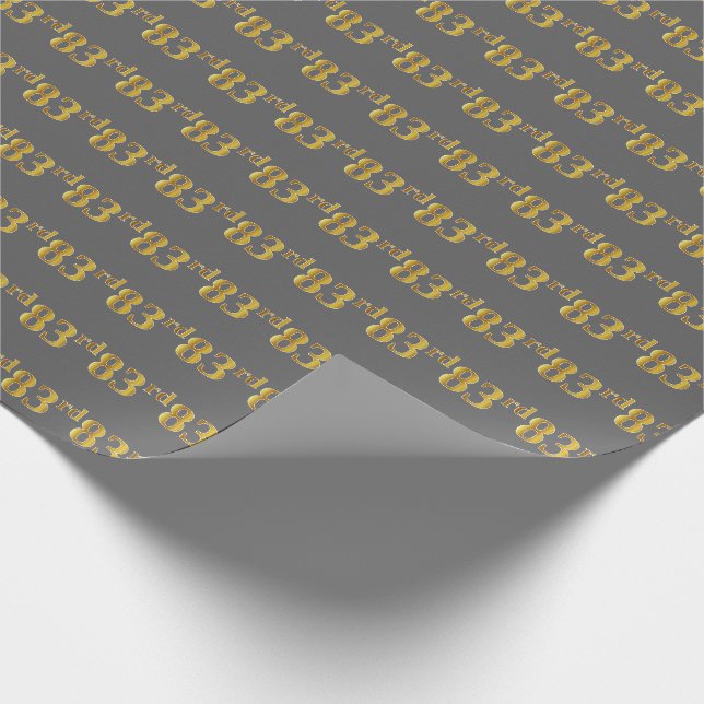 Graue, Imitate Gold 83. (83.) Veranstaltung Geschenkpapier (Ecke)