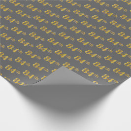 Graue, Imitate Gold 84. (Achtzigste) Veranstaltung Geschenkpapier
