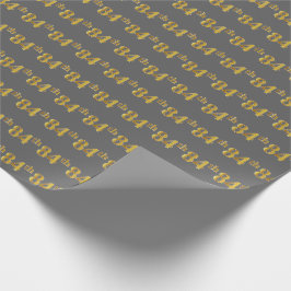 Graue, Imitate Gold 84. (Achtzigste) Veranstaltung Geschenkpapier