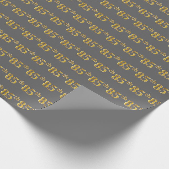 Graue, Imitate Gold 85. (85.) Veranstaltung Geschenkpapier (Ecke)