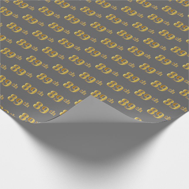 Graue, Imitate Gold 89. (89. Geschenkpapier (Ecke)