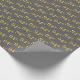 Graue, Imitate Gold 94. (vierundneunzig) Veranstal Geschenkpapier