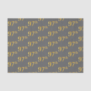 Graue, Imitate Gold 97. (siebenundneunzig) Veranst Seidenpapier