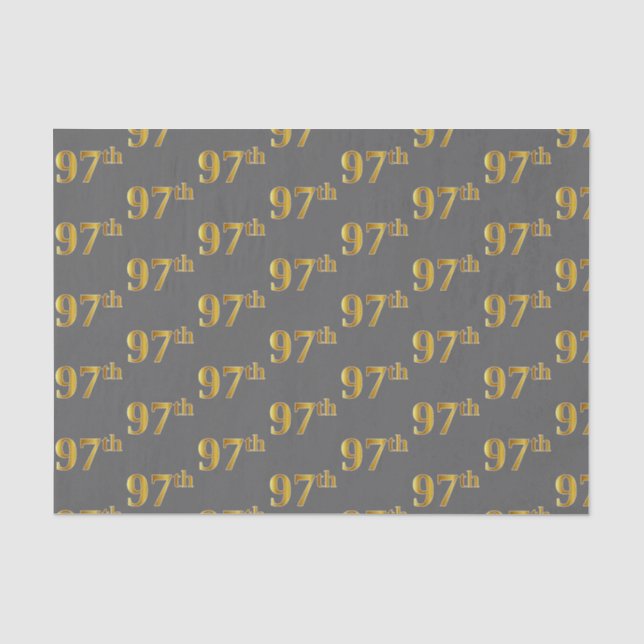 Graue, Imitate Gold 97. (siebenundneunzig) Veranst Seidenpapier (Vorderseite)