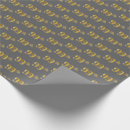 Graue, Imitate Gold 99. (neunundneunzig) Veranstal Geschenkpapier