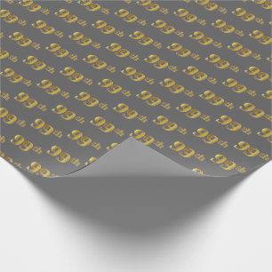Graue, Imitate Gold 99. (neunundneunzig) Veranstal Geschenkpapier