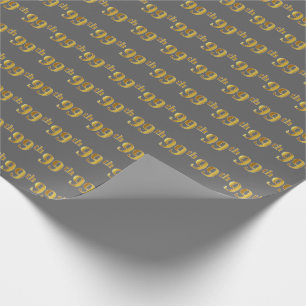 Graue, Imitate Gold 99. (neunundneunzig) Veranstal Geschenkpapier