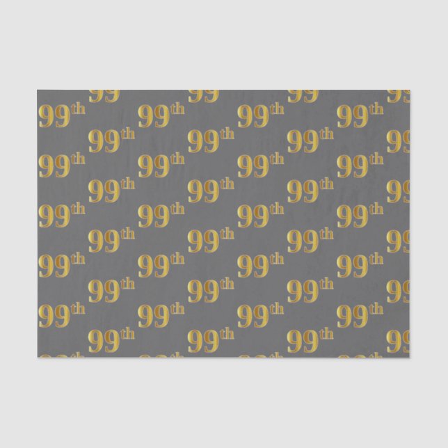 Graue, Imitate Gold 99. (neunundneunzig) Veranstal Seidenpapier (Vorderseite)