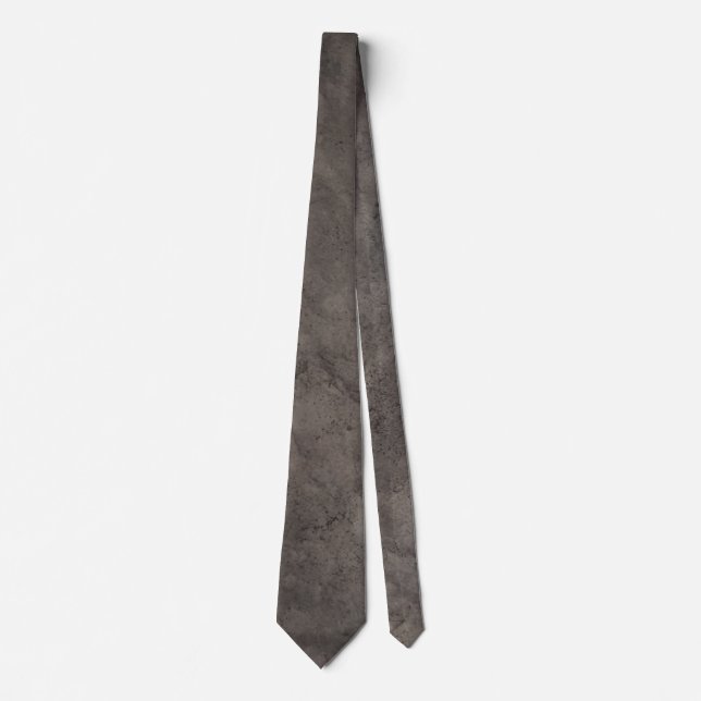 Graue Imitate Leather Print Grunge Hochzeit Trauze Krawatte (Vorderseite)