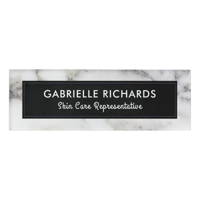 Graue Imitate Marmor Namenschild (Vorderseite)