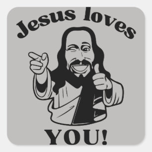 Graue Jesus-Lieben, die Sie Christliche Aufkleber 