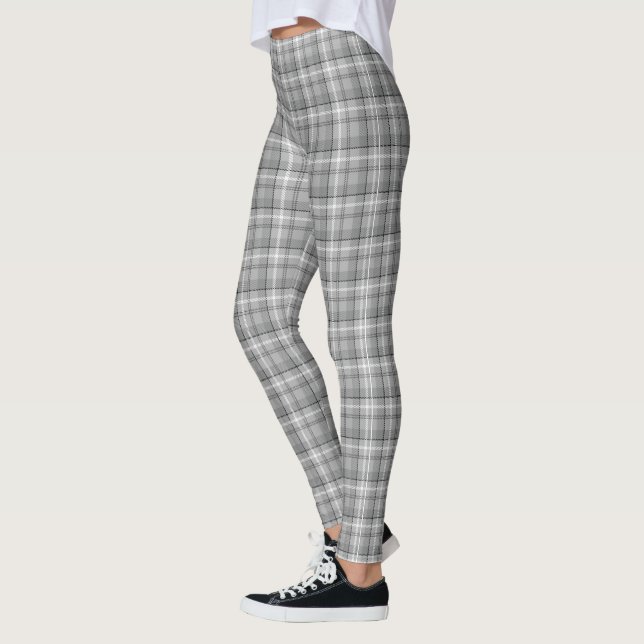 Graue Karierte Leggings (Links)