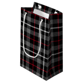 Graue Karierte Weihnachtsgeschenktasche Kleine Geschenktüte