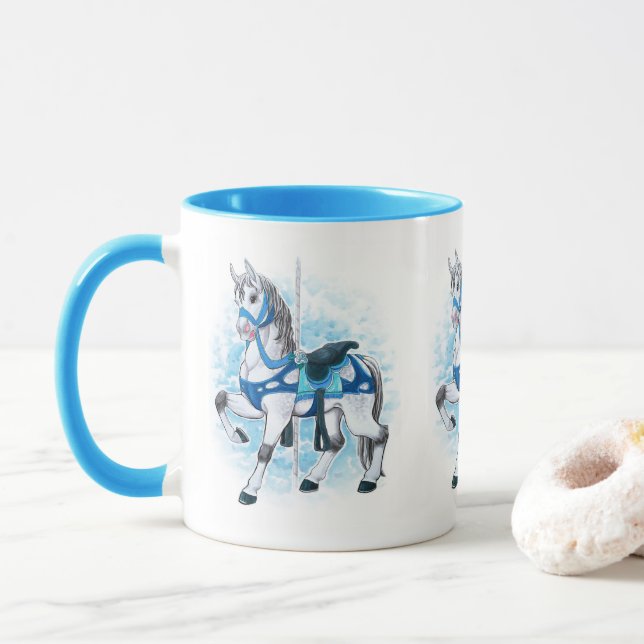 Graue Karussell-Tasse Tasse (Mit Donut)