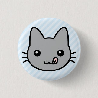 graue Katze Button