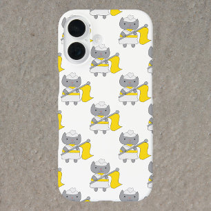 Graue Katze Gelb und Weiß iPhone 16 Hülle