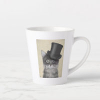 Graue Katze mit Top Hat