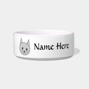 Graue Katze Napf
