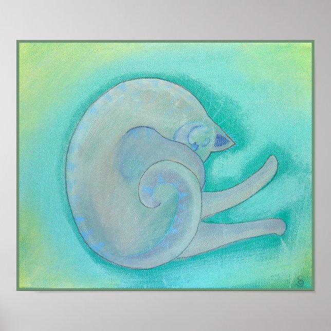 Graue Katze. Poster (Vorne)