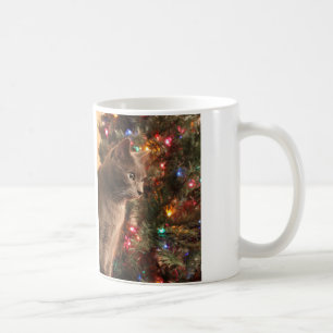 Graue Katze WeihnachtsTasse Kaffeetasse