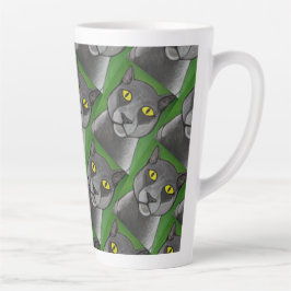 Graue Katzen-Latte-Mug Milchtasse