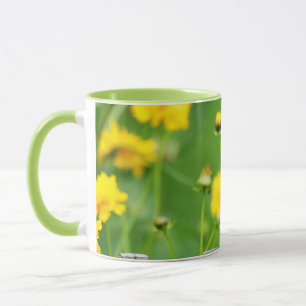 Graue Katzendrossel auf Holzzaun Tasse